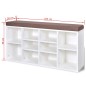 vidaXL Banco zapatero con 10 compartimentos blanco vidaXL Banco zapatero con 10 compartimentos blanco