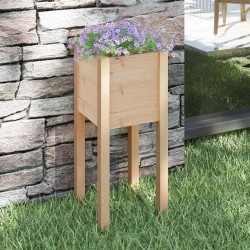 vidaXL Jardinera de madera maciza de pino 31x31x70 cm