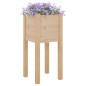 vidaXL Jardinera de madera maciza de pino 31x31x70 cm