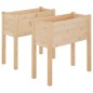 vidaXL Jardineras 2 uds madera maciza de pino 70x31x70 cm vidaXL Jardineras 2 uds madera maciza de pino 70x31x70 cm