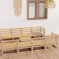 vidaXL Juego de muebles de jardín 9 piezas madera maciza de pino