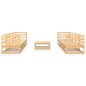 vidaXL Juego de muebles de jardín 9 piezas madera maciza de pino