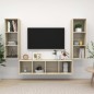 vidaXL Juego de muebles de salón 3 pzas madera ingeniería roble Sonoma vidaXL Juego de muebles de salón 3 pzas madera ingeniería roble Sonoma
