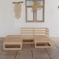 vidaXL Juego de muebles de jardín 5 piezas madera maciza de pino vidaXL Juego de muebles de jardín 5 piezas madera maciza de pino