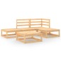 vidaXL Juego de muebles de jardín 5 piezas madera maciza de pino vidaXL Juego de muebles de jardín 5 piezas madera maciza de pino