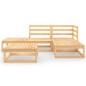 vidaXL Juego de muebles de jardín 5 piezas madera maciza de pino vidaXL Juego de muebles de jardín 5 piezas madera maciza de pino