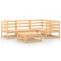 vidaXL Juego de muebles de jardín 5 piezas madera maciza de pino