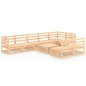 vidaXL Juego de muebles de jardín 9 piezas madera maciza de pino vidaXL Juego de muebles de jardín 9 piezas madera maciza de pino