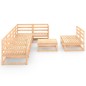 vidaXL Juego de muebles de jardín 9 piezas madera maciza de pino vidaXL Juego de muebles de jardín 9 piezas madera maciza de pino