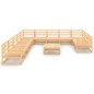 vidaXL Juego de muebles de jardín 12 piezas madera maciza de pino vidaXL Juego de muebles de jardín 12 piezas madera maciza de pino