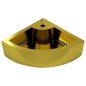 vidaXL Lavabo con rebosadero 45x32x12,5 cm cerámica dorado vidaXL Lavabo con rebosadero 45x32x12,5 cm cerámica dorado