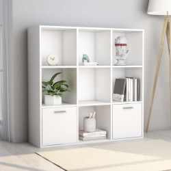 vidaXL Estantería de madera contrachapada blanco 98x30x98 cm