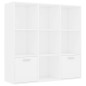 vidaXL Estantería de madera contrachapada blanco 98x30x98 cm vidaXL Estantería de madera contrachapada blanco 98x30x98 cm
