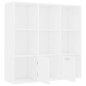 vidaXL Estantería de madera contrachapada blanco 98x30x98 cm vidaXL Estantería de madera contrachapada blanco 98x30x98 cm