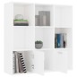 vidaXL Estantería de madera contrachapada blanco 98x30x98 cm vidaXL Estantería de madera contrachapada blanco 98x30x98 cm