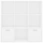 vidaXL Estantería de madera contrachapada blanco 98x30x98 cm vidaXL Estantería de madera contrachapada blanco 98x30x98 cm