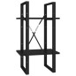 vidaXL Estantería de 2 niveles madera contrachapada negro 40x30x70 cm vidaXL Estantería de 2 niveles madera contrachapada negro 40x30x70 cm