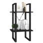 vidaXL Estantería de 2 niveles madera contrachapada negro 40x30x70 cm vidaXL Estantería de 2 niveles madera contrachapada negro 40x30x70 cm
