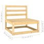 vidaXL Juego de muebles de jardín 4 pzas y cojines madera pino maciza vidaXL Juego de muebles de jardín 4 pzas y cojines madera pino maciza
