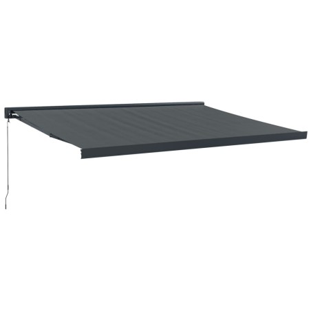 vidaXL Toldo retráctil aluminio y tela gris antracita 4x3 m