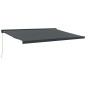 vidaXL Toldo retráctil aluminio y tela gris antracita 4x3 m vidaXL Toldo retráctil aluminio y tela gris antracita 4x3 m