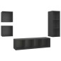 vidaXL Juego de muebles de salón 4 piezas madera de ingeniería gris vidaXL Juego de muebles de salón 4 piezas madera de ingeniería gris