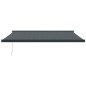 vidaXL Toldo retráctil aluminio y tela gris antracita 4x3 m vidaXL Toldo retráctil aluminio y tela gris antracita 4x3 m