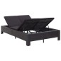 vidaXL Tumbona para 2 personas con cojín ratán sintético negro vidaXL Tumbona para 2 personas con cojín ratán sintético negro