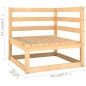 vidaXL Juego de muebles de jardín 9 pzas y cojines madera maciza pino vidaXL Juego de muebles de jardín 9 pzas y cojines madera maciza pino