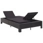 vidaXL Tumbona para 2 personas con cojín ratán sintético negro vidaXL Tumbona para 2 personas con cojín ratán sintético negro
