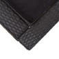 vidaXL Tumbona para 2 personas con cojín ratán sintético negro vidaXL Tumbona para 2 personas con cojín ratán sintético negro