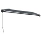 vidaXL Toldo retráctil aluminio y tela gris antracita 4x3 m vidaXL Toldo retráctil aluminio y tela gris antracita 4x3 m