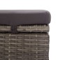vidaXL Tumbona con toldo y cojín ratán sintético gris vidaXL Tumbona con toldo y cojín ratán sintético gris