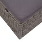 vidaXL Tumbona con toldo y cojín ratán sintético gris vidaXL Tumbona con toldo y cojín ratán sintético gris
