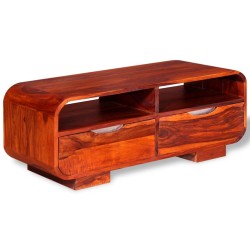 vidaXL Mesa de centro de madera maciza de sheesham 90x40x35 cm