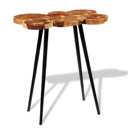 vidaXL Mesa de bar de tronco madera maciza de acacia 90x60x110 cm