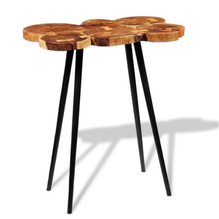 vidaXL Mesa de bar de tronco madera maciza de acacia 90x60x110 cm