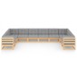 vidaXL Juego de muebles de jardín 10 pzas y cojines madera maciza pino vidaXL Juego de muebles de jardín 10 pzas y cojines madera maciza pino