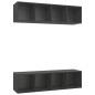 vidaXL Muebles de salón de pared 2 uds madera ingeniería gris vidaXL Muebles de salón de pared 2 uds madera ingeniería gris