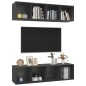 vidaXL Muebles de salón de pared 2 uds madera ingeniería gris vidaXL Muebles de salón de pared 2 uds madera ingeniería gris