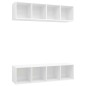 vidaXL Muebles de salón de pared 2 uds madera ingeniería blanco