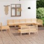 vidaXL Juego de muebles de jardín 10 piezas madera maciza de pino vidaXL Juego de muebles de jardín 10 piezas madera maciza de pino
