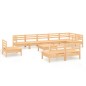 vidaXL Juego de muebles de jardín 10 piezas madera maciza de pino vidaXL Juego de muebles de jardín 10 piezas madera maciza de pino