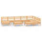 vidaXL Juego de muebles de jardín 10 piezas madera maciza de pino vidaXL Juego de muebles de jardín 10 piezas madera maciza de pino