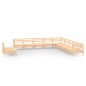 vidaXL Juego de muebles de jardín 11 piezas madera maciza de pino vidaXL Juego de muebles de jardín 11 piezas madera maciza de pino