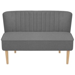 vidaXL Sofá de tela gris claro 117x55,5x77 cm