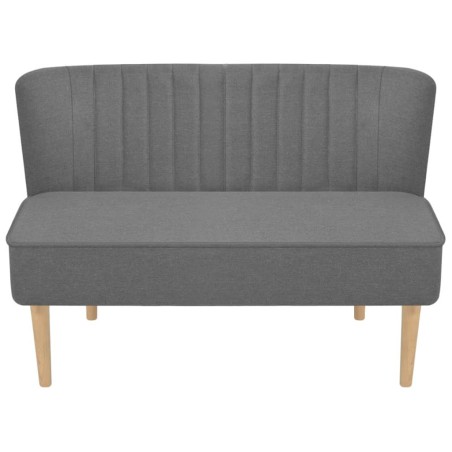 vidaXL Sofá de tela gris claro 117x55,5x77 cm