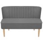 vidaXL Sofá de tela gris claro 117x55,5x77 cm vidaXL Sofá de tela gris claro 117x55,5x77 cm