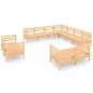 vidaXL Juego de muebles de jardín 11 piezas madera maciza de pino vidaXL Juego de muebles de jardín 11 piezas madera maciza de pino