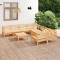 vidaXL Juego de muebles de jardín 9 piezas madera maciza de pino vidaXL Juego de muebles de jardín 9 piezas madera maciza de pino